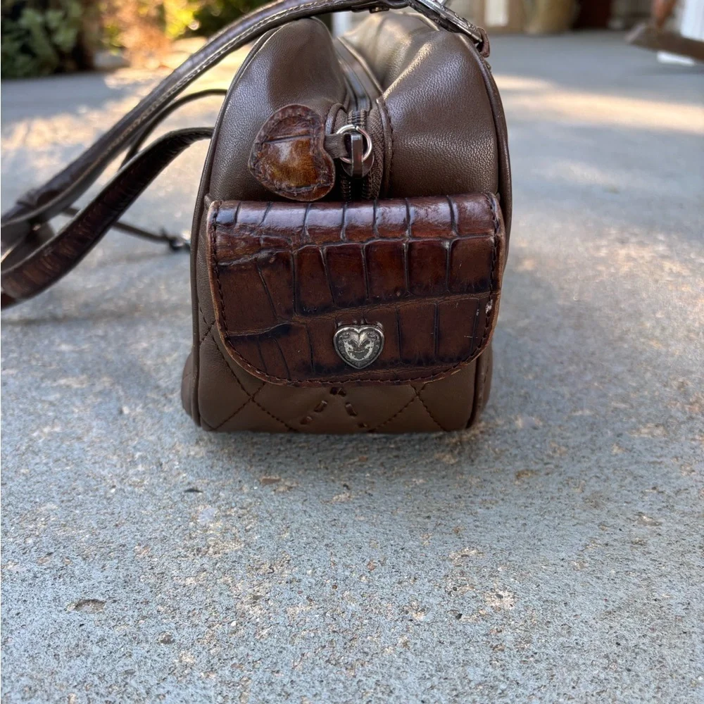 Brighton Elegant Brown Quilted Women's Bag - Picture 8 of 8
